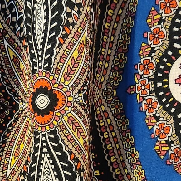 SOHO FASHION WOMENS 80'S VIBE MULTI COLOR RETRO FLORAL LEGGINGS SIZE S/M - Picture 2 of 2